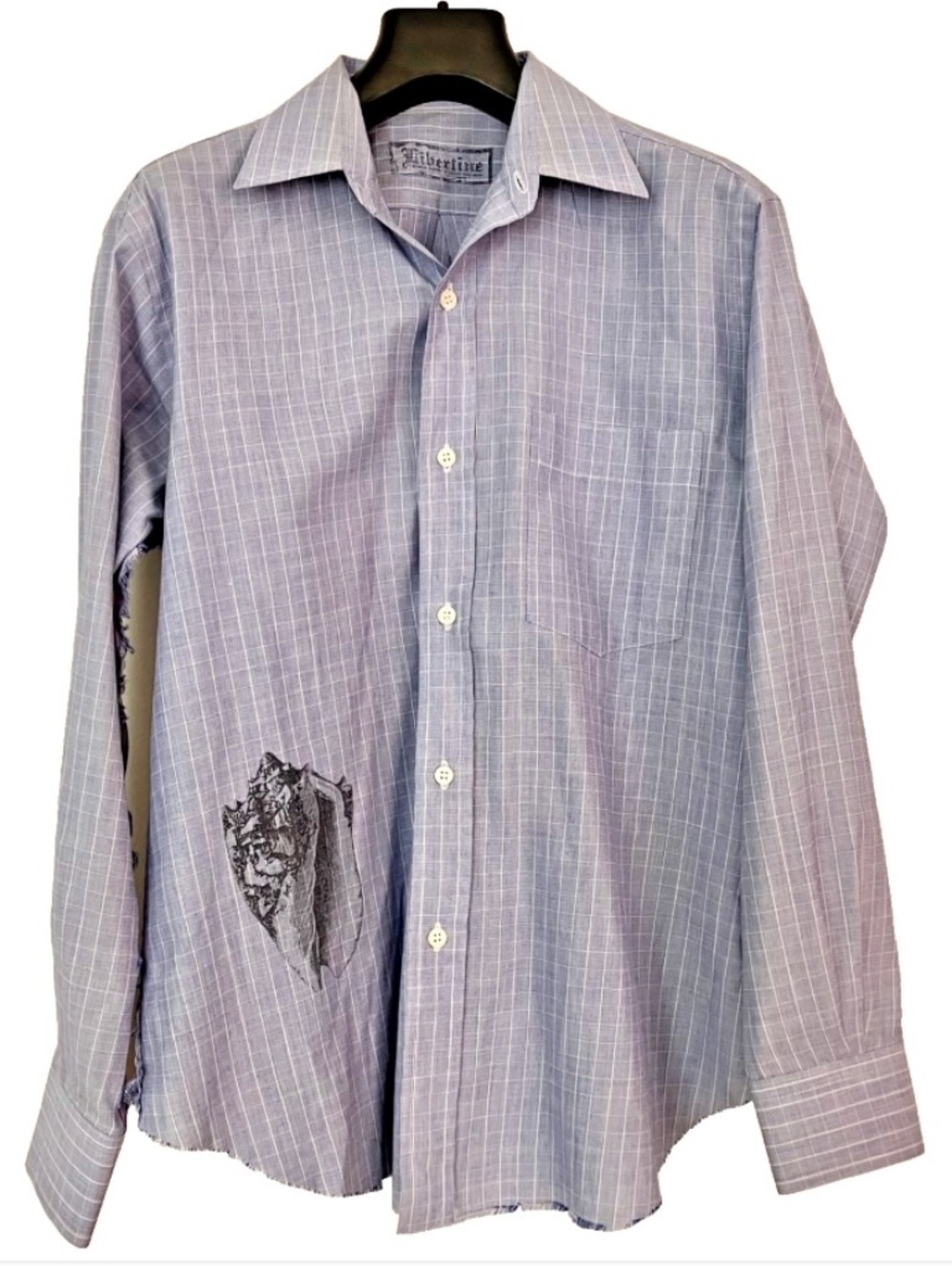 Libertine Unisex Button-Down Shirt w/ Whale and Shell Prints